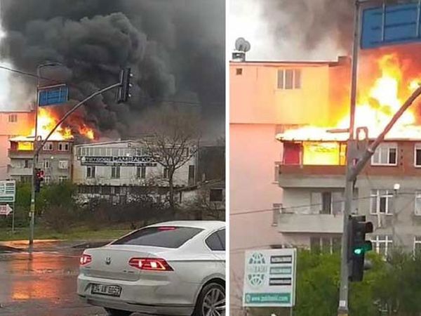 Avcılar'da Bir Binanın Çatışında Yangın Paniği