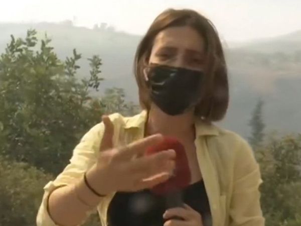 Bodrum'da Yanan Bölgeden Haber Sunan Muhabir Gözyaşlarını Tutamadı