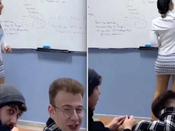 Bu bir skandal! Ultra mini eteğiyle ders anlatan KPSS öğretmeni tepkilerin odağında