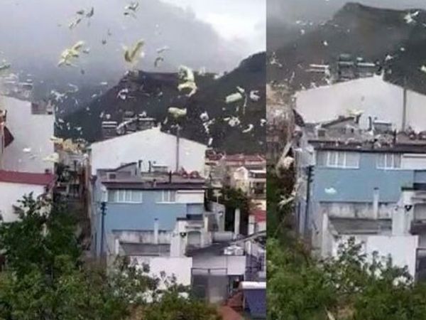 Çanakkale'de Fırtına Nedeniyle Evin Çatısı Uçtu