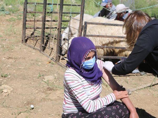 Dağ Bayır Demediler Hizmete Devam Ettiler!  Aşı Timleri Tunceli'nin Yaylalarına Çıktı