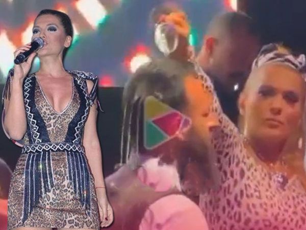Demet Akalın garsonun başına şampanya döktü
