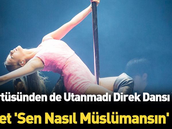 Direk dansı yapan tesettürlü kadın