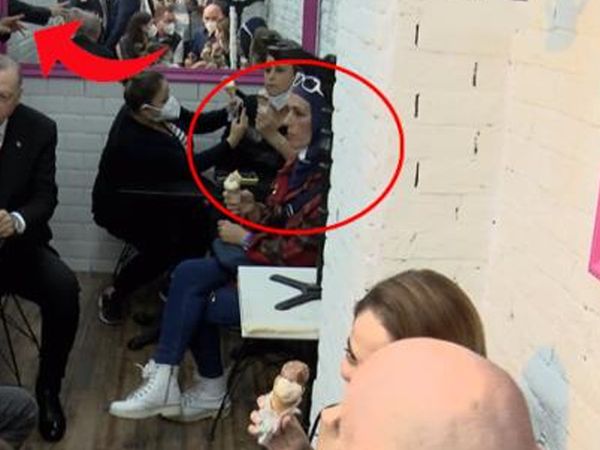 Dondurmacıda İlginç Anlar! Cumhurbaşkanı Erdoğan'ın Korumaları Bakın Ne Yaptı