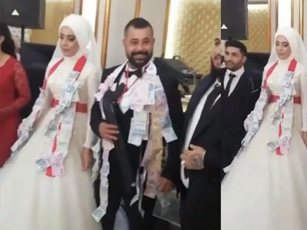 Düğünde Damadın Boynuna 'Pompalı Tüfek' Taktı!