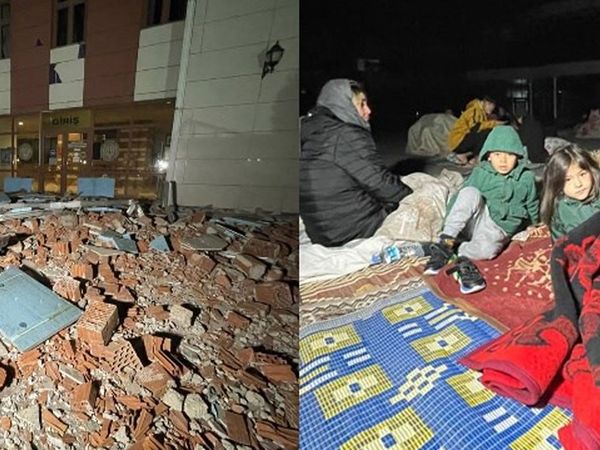 Düzce’de meydana gelen deprem anının görüntüleri kameralara yansıdı