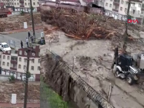 Ezine Çayı'nı Tıkayan Tomruklar Köprüyü Patlattı:  Felaketin Görüntüleri Anbean Kaydedildi!