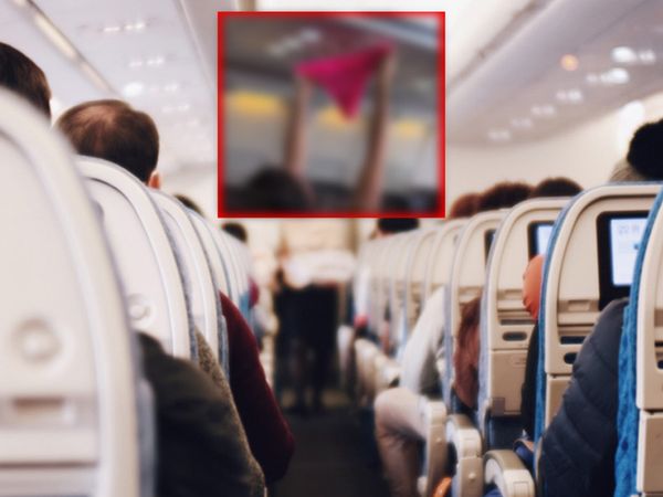 Genç kadın uçakta iç çamaşırını çıkartıp önce yıkadı sonra klimada kuruttu