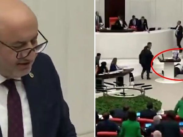 Hasan Bitmez kalp krizi geçirip Meclis kürsüsünde yere yığıldı: O anlar kameralara yansıdı