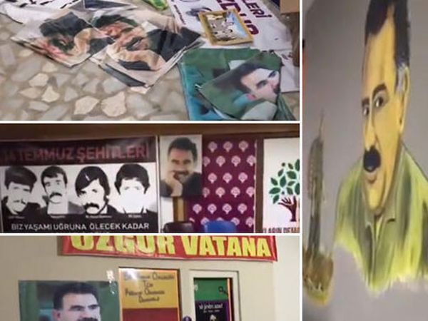 HDP Binasında Öcalan'ın Posterleri