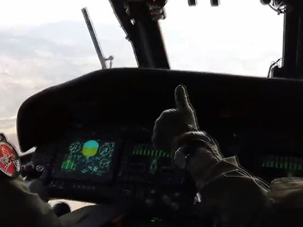 Helikopter Kokpitinden Görev Uçuşu Görüntüleri