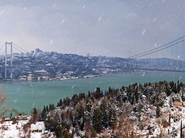 İstanbul’da Kar Yağışı Drone il Görüntülendi