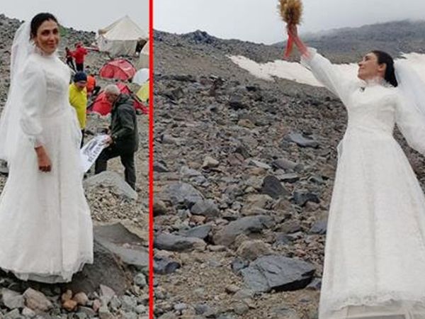 Kadınlara ve Çocuklara Şiddeti Kınamak İçin Dağ İle Evlendi