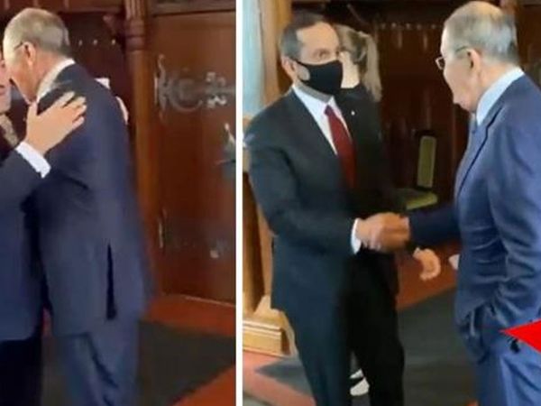 Katarlı mevkidaşını eli cebinde karşılayan Sergey Lavrov: Bakan Mevlüt Çavuşoğlu ile kucaklaştı!