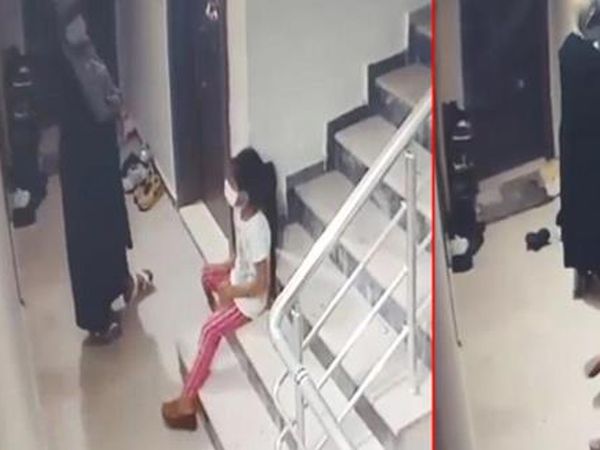 Kızına Gözcülük Yaptırıp Kapıları Yarım Dakikada Açan Kadın Kameralara Yakalandı