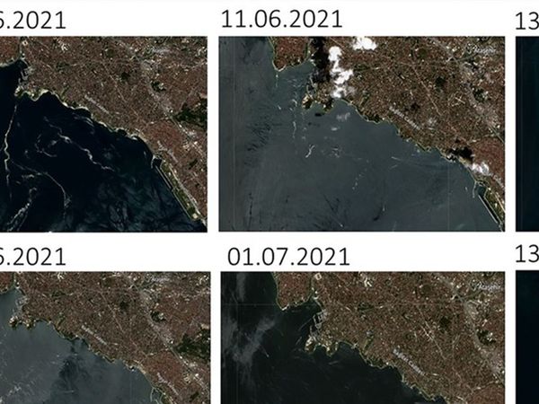 Marmara Denizi Uzaydan Görüntülendi!  Müsilaj Yok Denilecek Kadar Azaldı