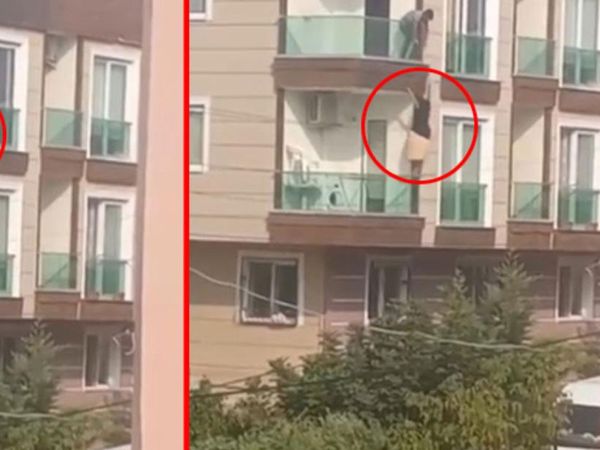 Mersin'de Bir Kadın Çığlık Atarak Çıktığı Balkondan Düştü!