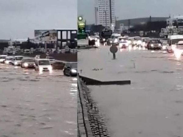 Edirne'de Araçlar Sular Altında Kaldı