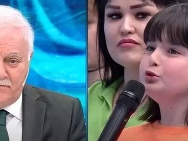 Nihat Hatipoğlu’na soru soran 8 yaşındaki kız çocuğu gözyaşlarına hakim olmadı