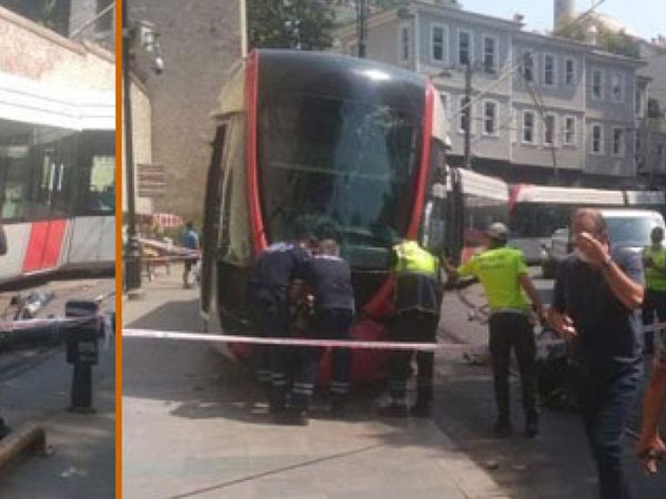 Son Dakika: İstanbul'da Tramvay Raydan Çıkınca Vatandaşlar Korku Dolu Anlar Yaşadı