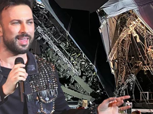 Tarkan'ın konser vereceği sahne çöktü!