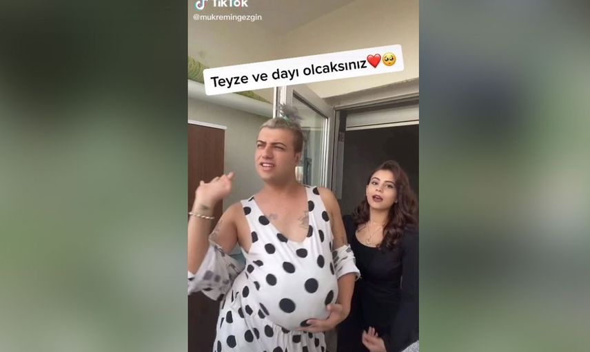 Hamile olduğu iddia eden Mükremin şimdi de erkek arkadaşıyla öpüştüğü videoyu paylaştı