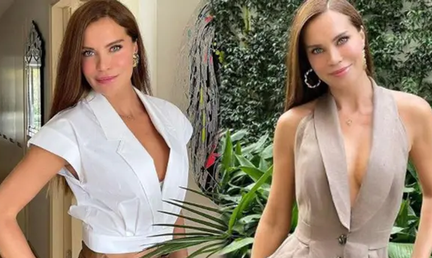 Ebru Şallı Dekolteli Fotoğrafları