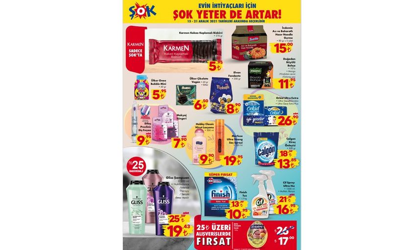 Şok 15 - 21 Aralık 2021 Tarihli Aktüel Kataloğunda Neler Var?
