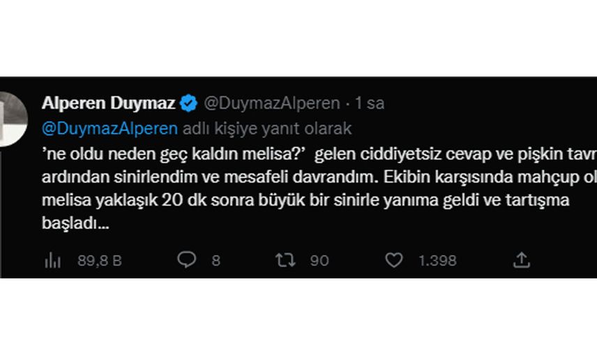 Alperen Durman ve Melisa Pamuk kavgasının nedeni ortaya çıktı: Genç oyuncu suskunluğunu bozdu, her şeyi anlattı