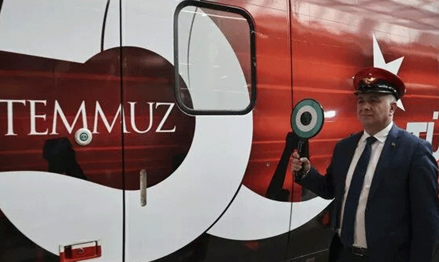 15 Temmuz Demokrasi ve Milli Birlik YHT Treni Ankara'dan İstanbul’a Doğru Yola Çıktı