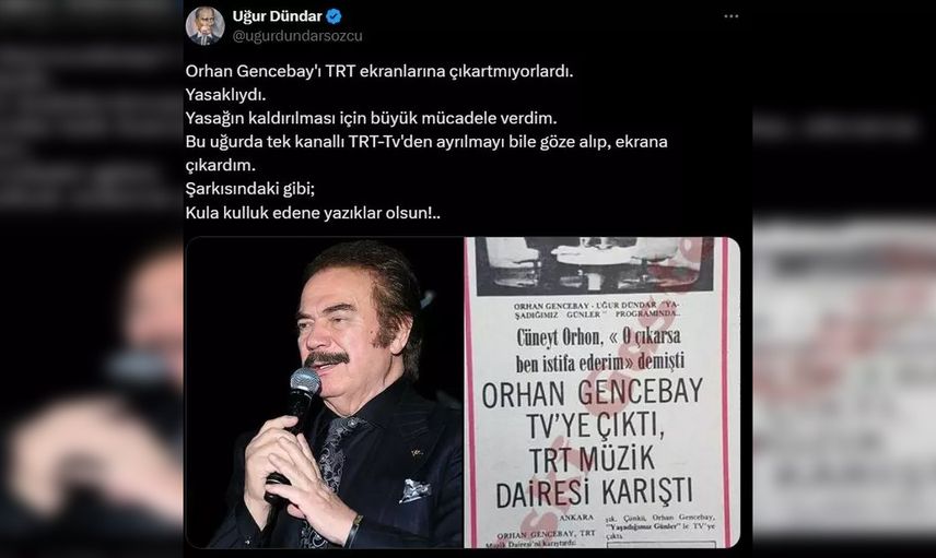 Uğur Dündar Orhan Gencebay'a öfke kustu: Bu sözler ortalığı karıştıracak!