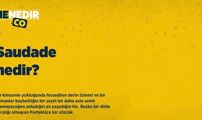 Saudade nedir?