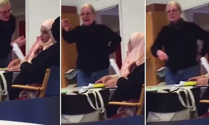 Sosyal medya bu görüntüleri konuşuyor: Müslüman kız öğrencilere penis dedirtmeye çalışan öğretmene tepkiler çığ gibi büyüyor
