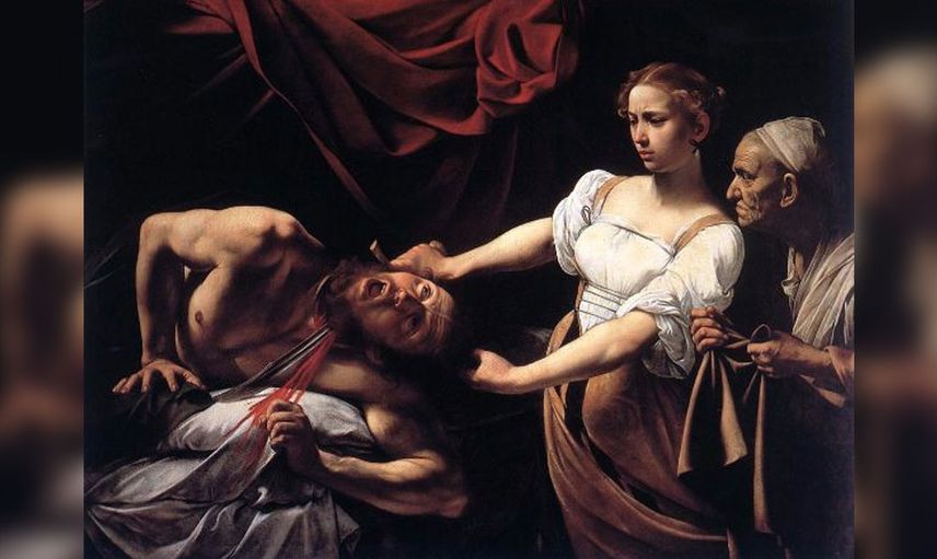 JUDITH HOLOFERNES'İN BAŞINI KESERKEN