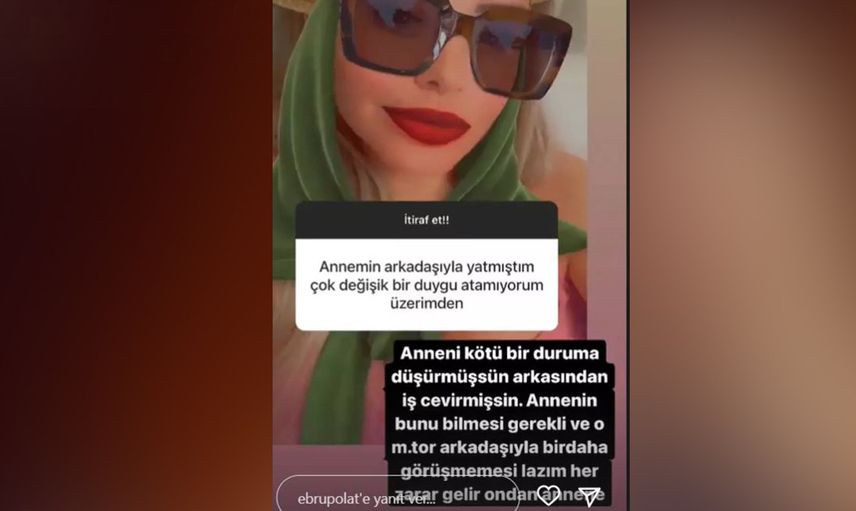 Annesinin arkadaşıyla...