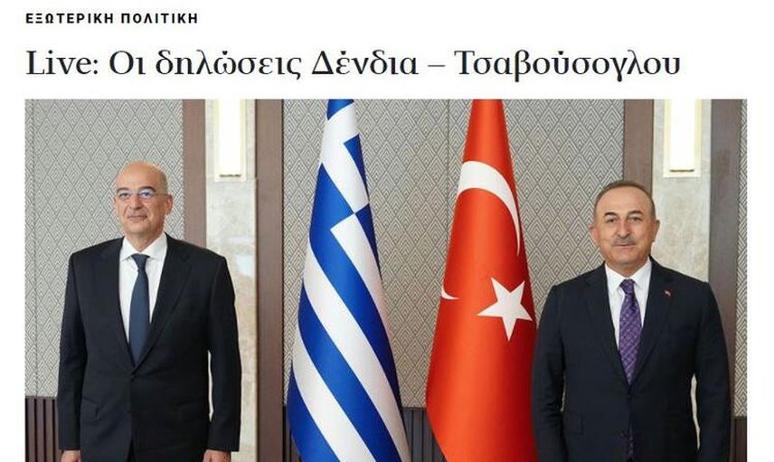 Dışişleri Bakanı Mevlüt Çavuşoğlu ve Yunan Mevkidaşı Nikos Dendias'ı Manşetten Verdiler!
