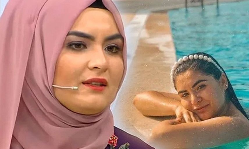 Gelin adayı Hanife yine bizi şaşırtmadı! Bacaklarını saran dapdar bir tayt giydi... Siz bir de üstünü görün akıllara durgunluk verir