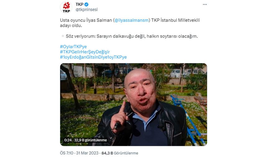Ünlü oyuncu İlyas Salman Milletvekili adayı olacağını duyurdu!
