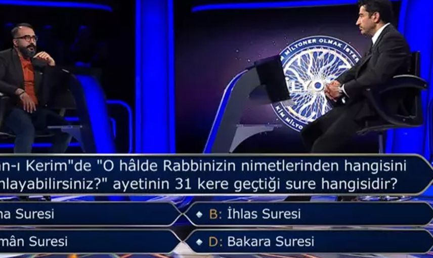 Kim Milyoner Olmak İster'e ayet sorusu damga vurdu: Kenan İmrizalıoğlu'ndan dikkat çekici açıklama!