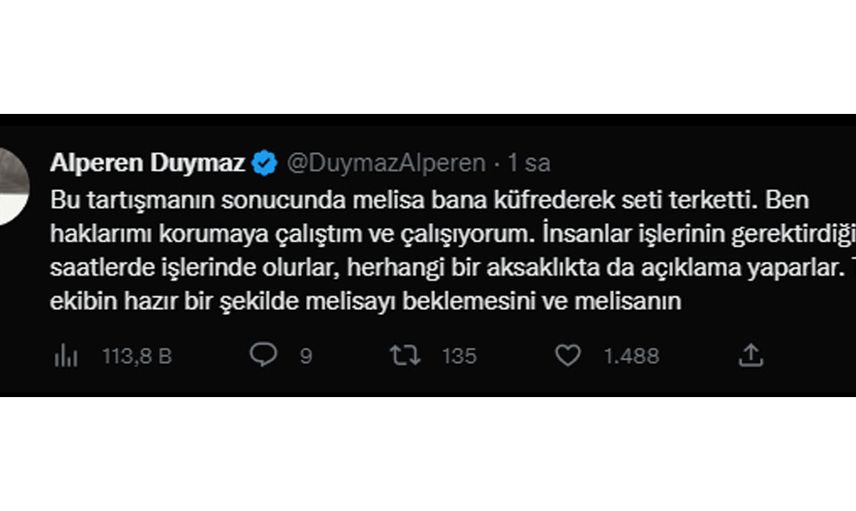 Alperen Durman ve Melisa Pamuk kavgasının nedeni ortaya çıktı: Genç oyuncu suskunluğunu bozdu, her şeyi anlattı