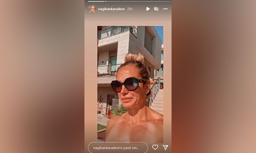 Nagihan'dan cesur pozlar
