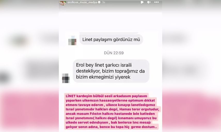 Gazze’deki soykırıma ses çıkarmamıştı: İsrail asıllı Türk şarkıcı Linet’ten tepki çeken paylaşım