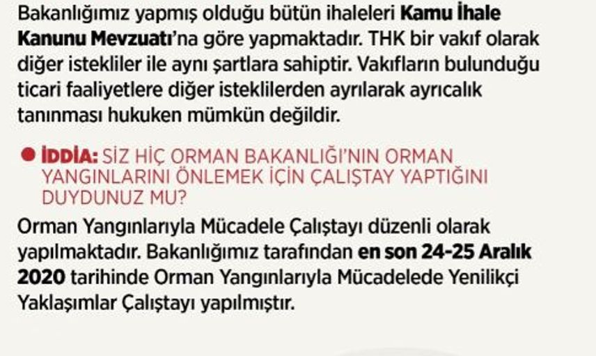 Tarım ve Orman Bakanlığı’ndan Türkiye'nin Ciğerini Yakan Orman Yangınlarıyla İlgili Açıklama