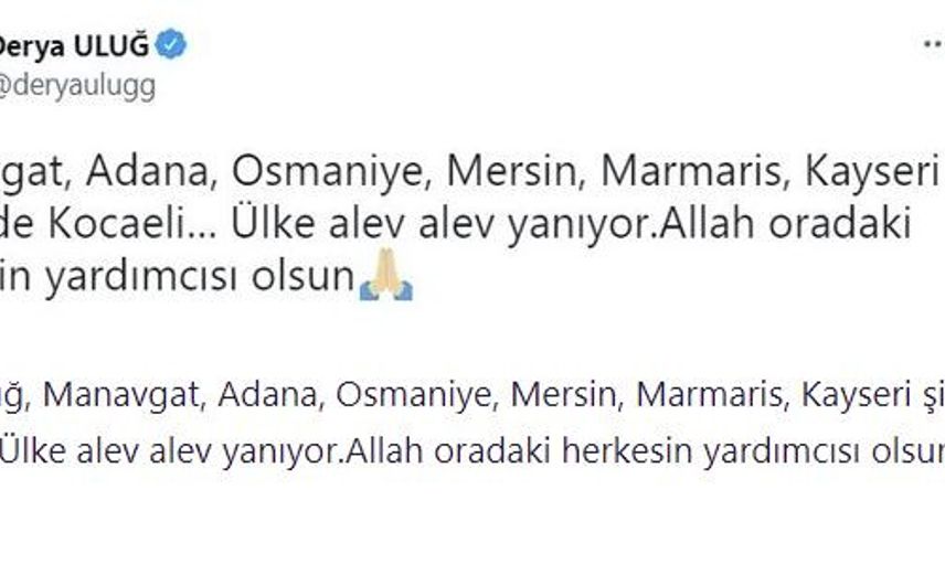 Süreyya Yalçın'dan Tepki Çeken Pozlar! Yangına Karşı Poz Verdi