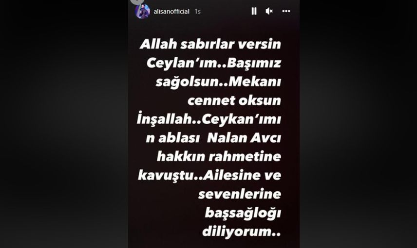 Alişan'ın paylaşımı