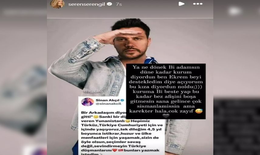 Seren Serengil'den Sinan Akçıl'ın seçim sonrası paylaşımına sert tepki...