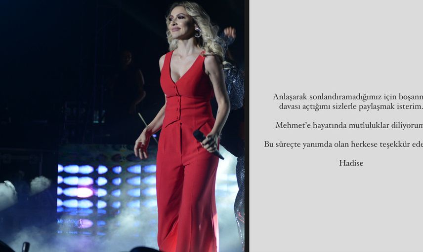 Hadise ile Mehmet Dinçerler boşanıyor! Ünlü şarkıcı Hadise konuyla ilgili ilk açıklamayı yaptı