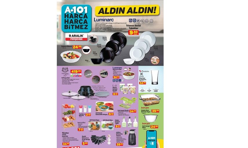 A101 Aktüel Kataloğunda 9 Aralık 2021 Perşembe Günü Neler Var?