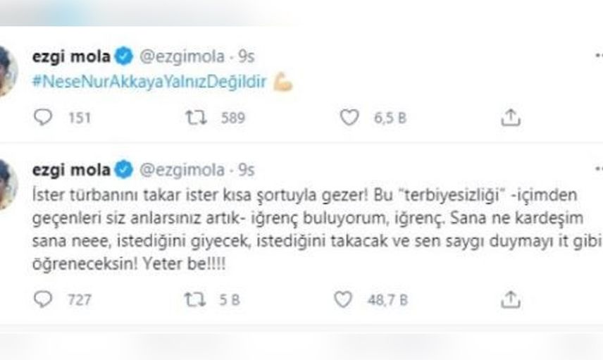 Ünlülerin türban hakkındaki yorumu