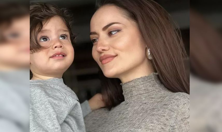 Fahriye Evcen küçük oğlu Kerem'i paylaştı: Bakın herkes kime benzetti!
